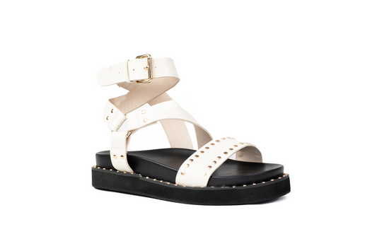 White Leather Chunky Sandal – Anne
