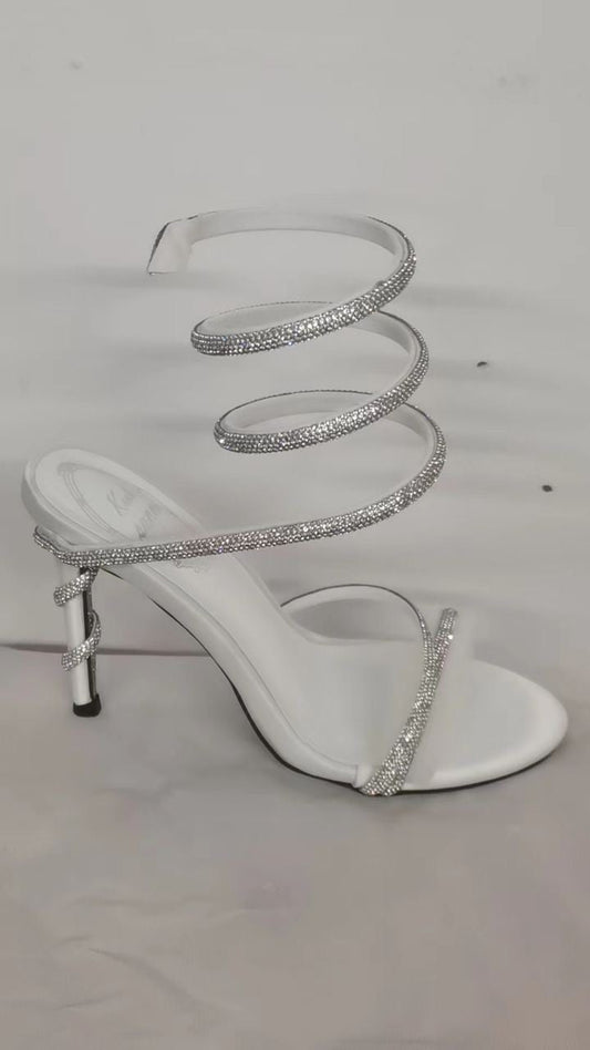 Python Heel White Heels by Sole Shoes NZ H29-35