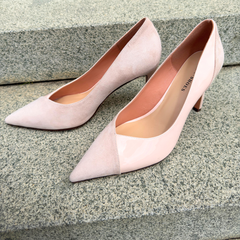 Blush Pink Two-Tone Leather Pump – Verona