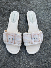 Cream Raffia Flat – Isla