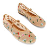 Nude Floral Mesh Ballet Flat – Elise