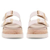 Cream Leather Platform Slide – Solea