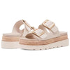 Cream Leather Platform Slide – Solea