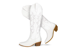 Whitw Stitch Western Knee-High Boot – Rodeo