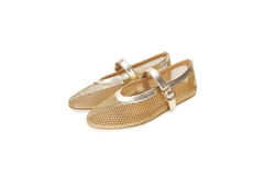 White Mesh Flats - Sienna