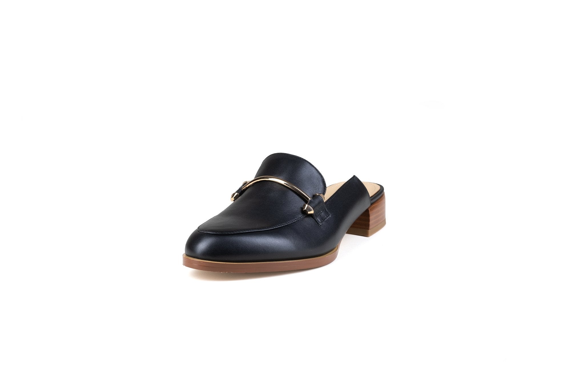Aria Flat Mule Black Flats by Sole Shoes NZ F22-36