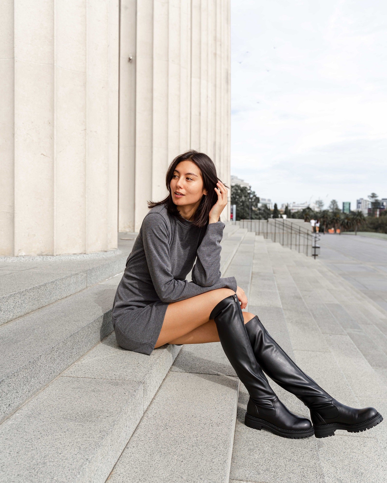 Leather Boots Summer Thigh High Boot Outfits Over The Knee Boots Outfit Super Thigh High Flat Leather Boots Summer Thigh High Boot Outfits Over The Knee Boots Outfit Super Thigh High Flat