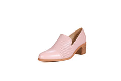 Harris Leather Loafers Blush Pink Flats by Sole Shoes NZ F23-36