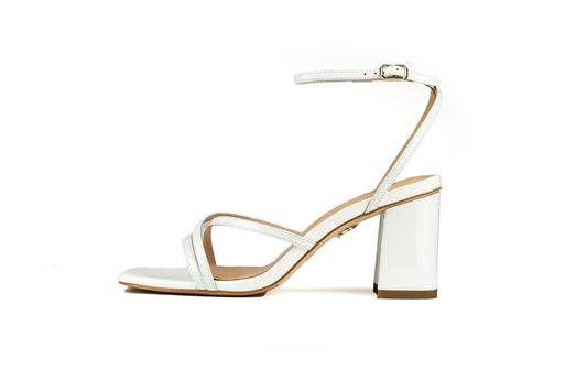 Ky Sandal Heel White Heels by Sole Shoes NZ H22-36