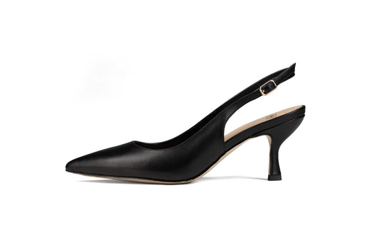 Lena Slingback Court Black Heels by Sole Shoes NZ H24-36