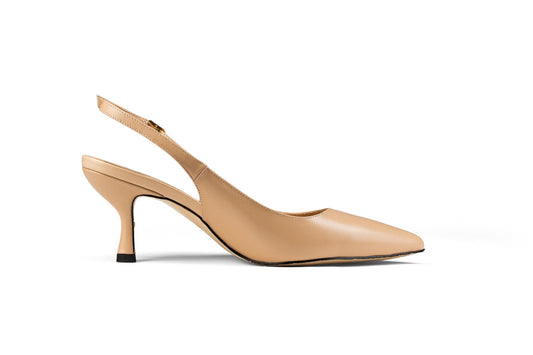 Lena Slingback Court Nude Heels by Sole Shoes NZ H24-36