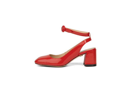 Lilly-May Pumps Red Heels by Sole Shoes NZ H27-36 2000