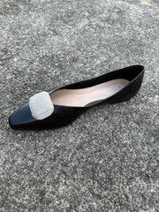 Macy Ballet Flat Black Flats by Sole Shoes NZ F27B-36