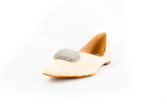 Macy Ballet Flat Cream Flats by Sole Shoes NZ F27C-36