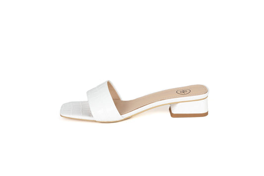 Marbella Sandal White Flats by Sole Shoes NZ F18-36 2000