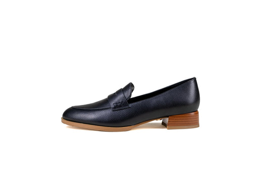 Marcel Leather Loafer Black Flats by Sole Shoes NZ F24-36 2000