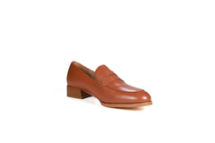 Marcel Leather Loafer Tan Flats by Sole Shoes NZ F24-36
