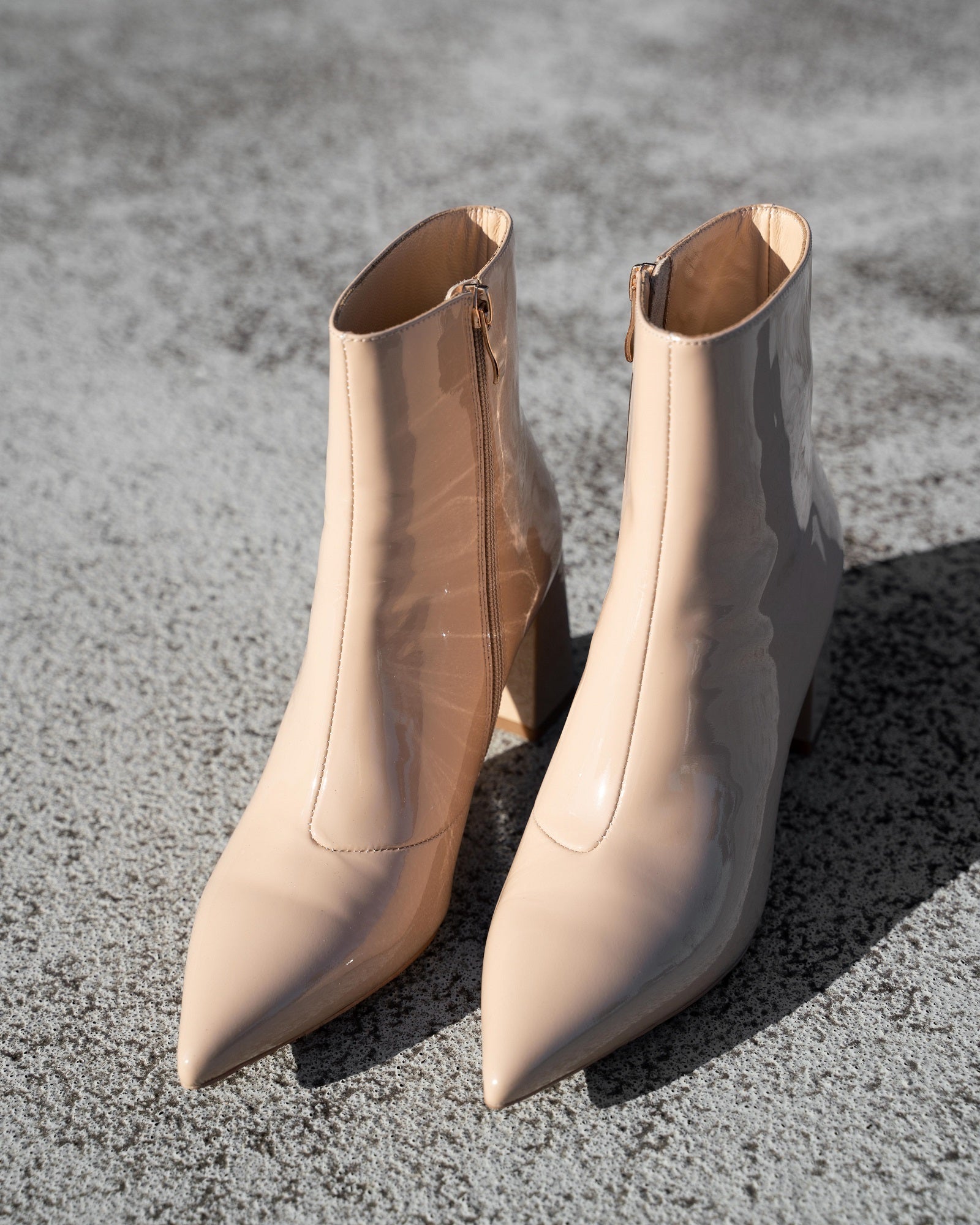 Nicola Ankle Boot Nude Boots by Sole Shoes NZ AB16-36