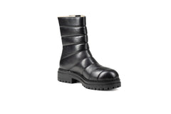 Olivia Combat Boot Black SAMPLE by Sole Shoes NZ AB15-38 SAMPLE