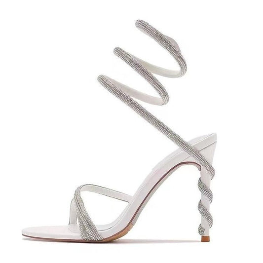 Python Heel White Heels by Sole Shoes NZ H29-35 750