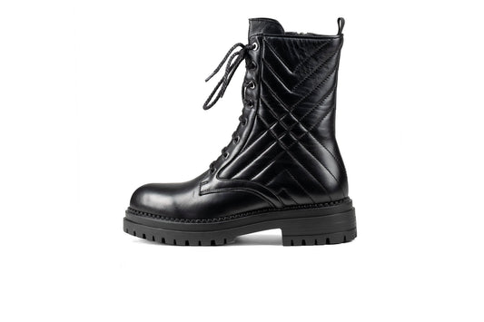 Riley Combat Boot Black Boots by Sole Shoes NZ AB13-36 2000