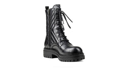 Riley Combat Boot Black Boots by Sole Shoes NZ AB13-36