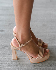 SAMPLE Bianca Platform Sandal Nude by Sole Shoes NZ H26-36