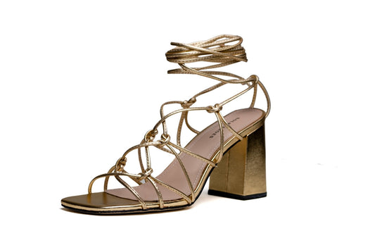 SAMPLE Eloise Strappy Sandal Gold by Sole Shoes NZ Eloise-SG