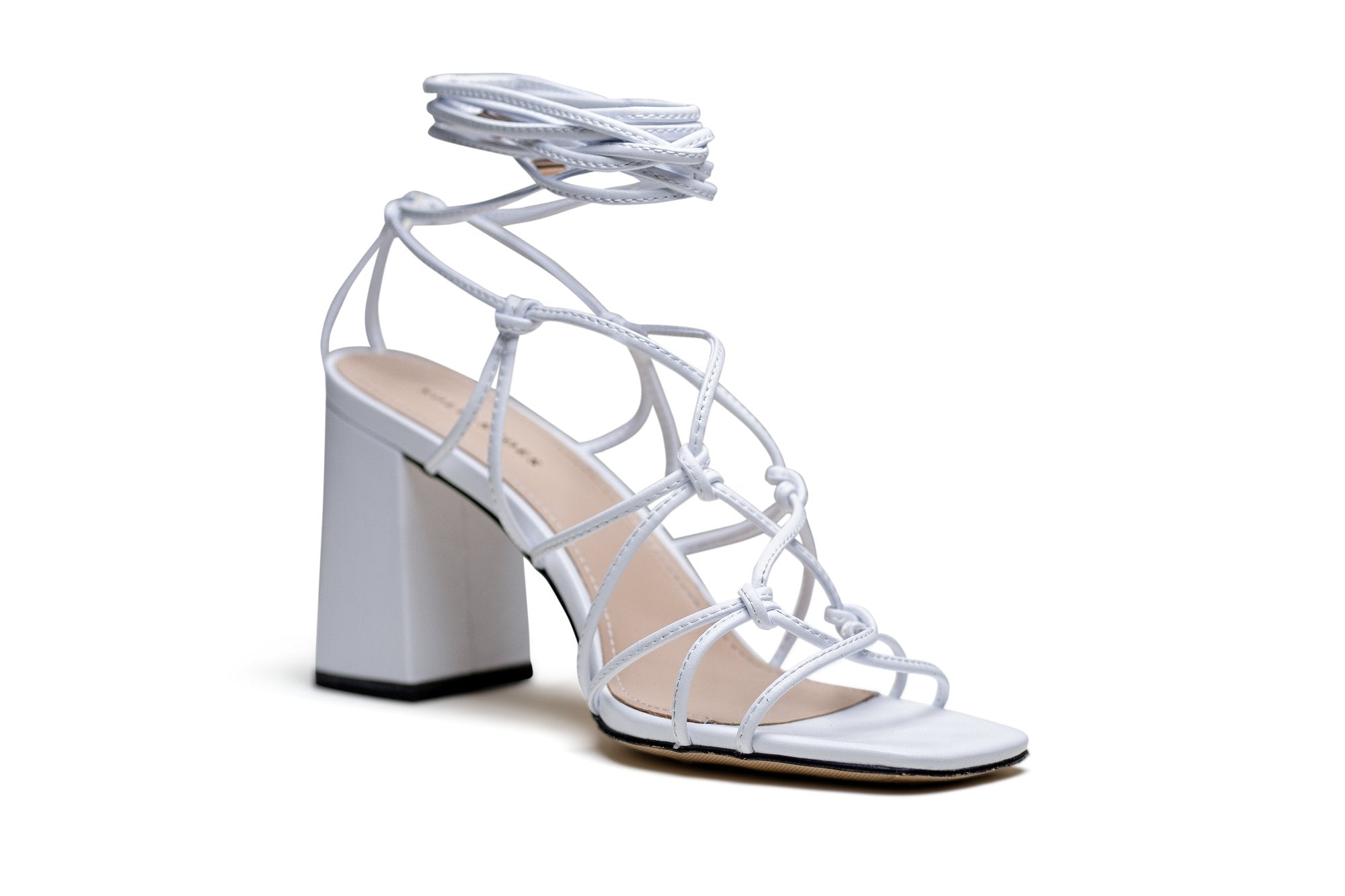 SAMPLE Eloise Strappy Sandal White by Sole Shoes NZ Eloise-SW