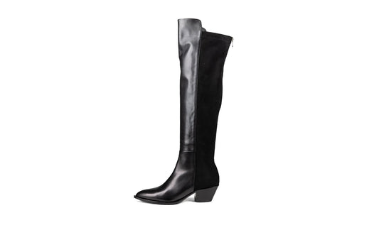 Selena Knee High Boot Black SAMPLE by Sole Shoes NZ LB6-38S SAMPLE 2000