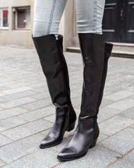 Selena Knee High Boot Black Boots by Sole Shoes NZ LB6-36W