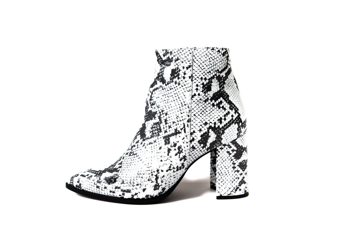 Viper White Ankle Boot Boots by Sole Shoes NZ AB7-35